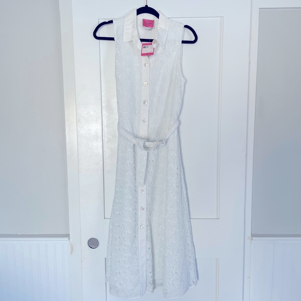 Kate Spade Leaf Lace Dress Freshwhite